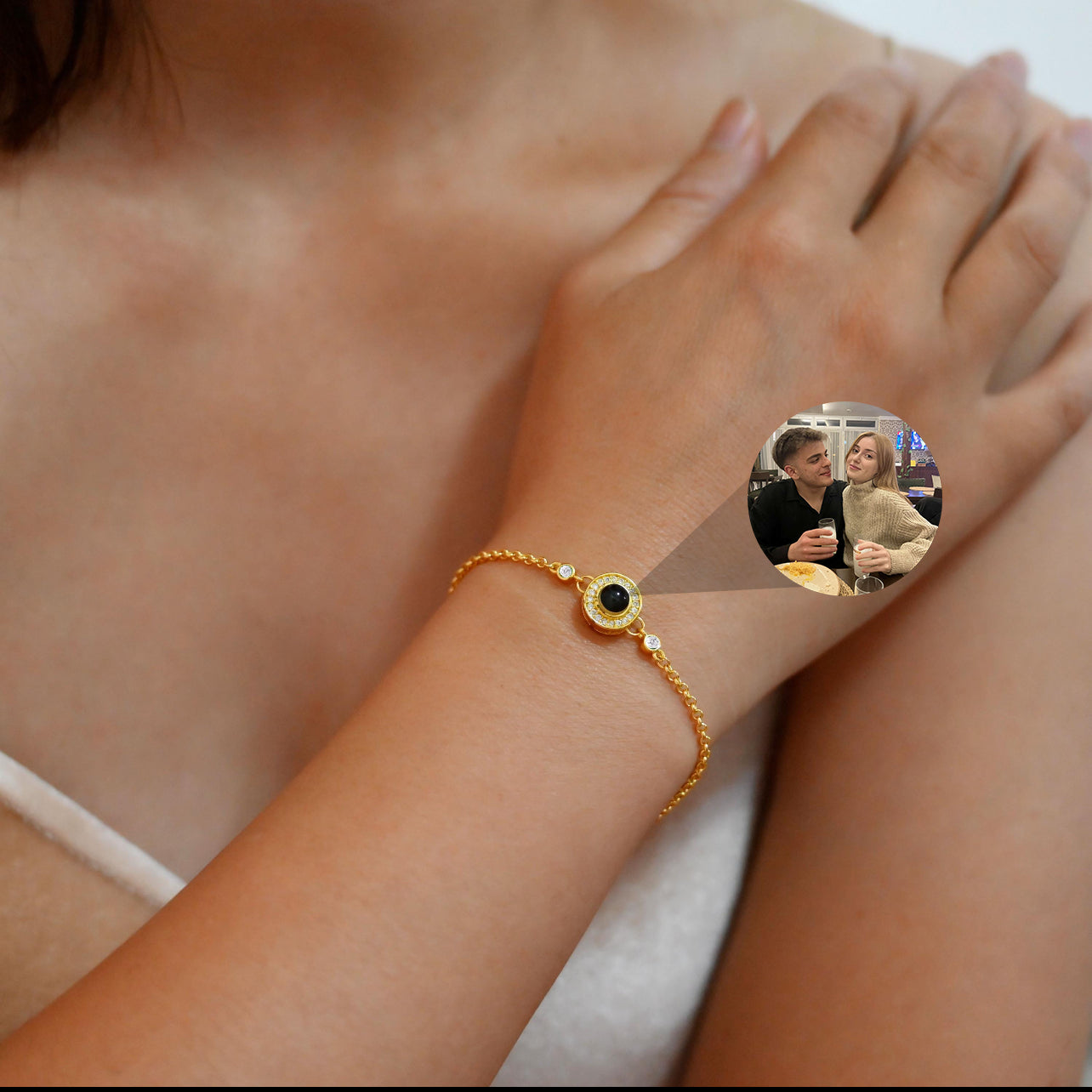 Fotoarmband - Två diamanter