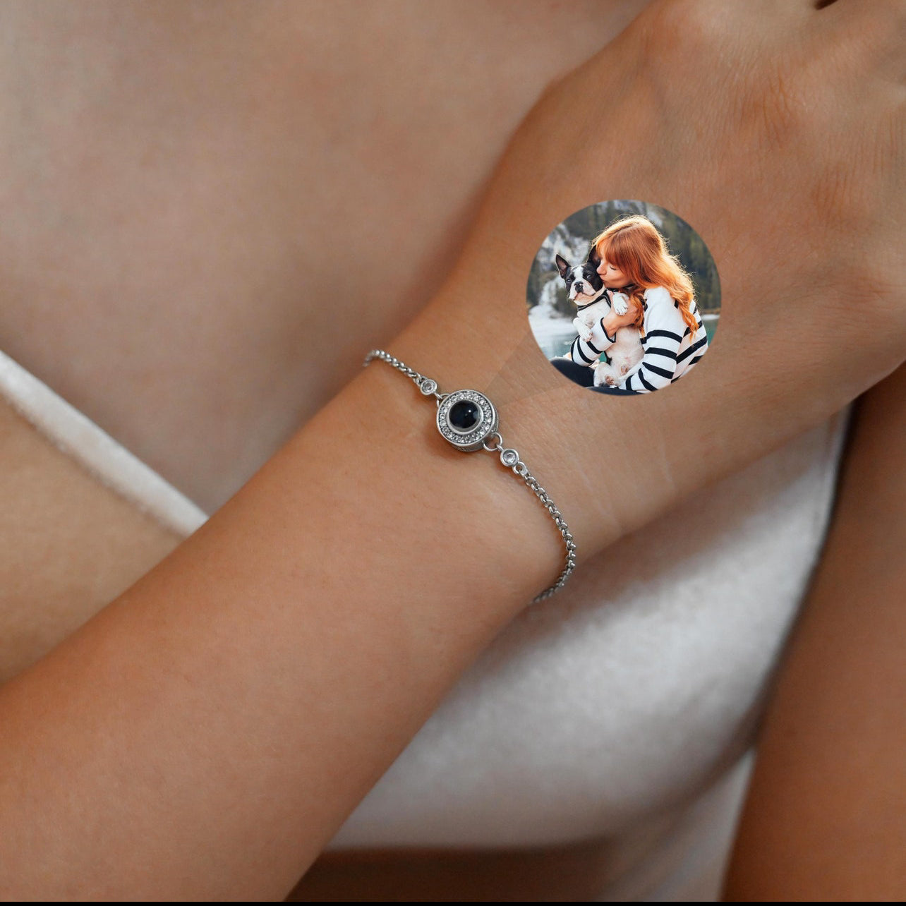Fotoarmband - Två diamanter