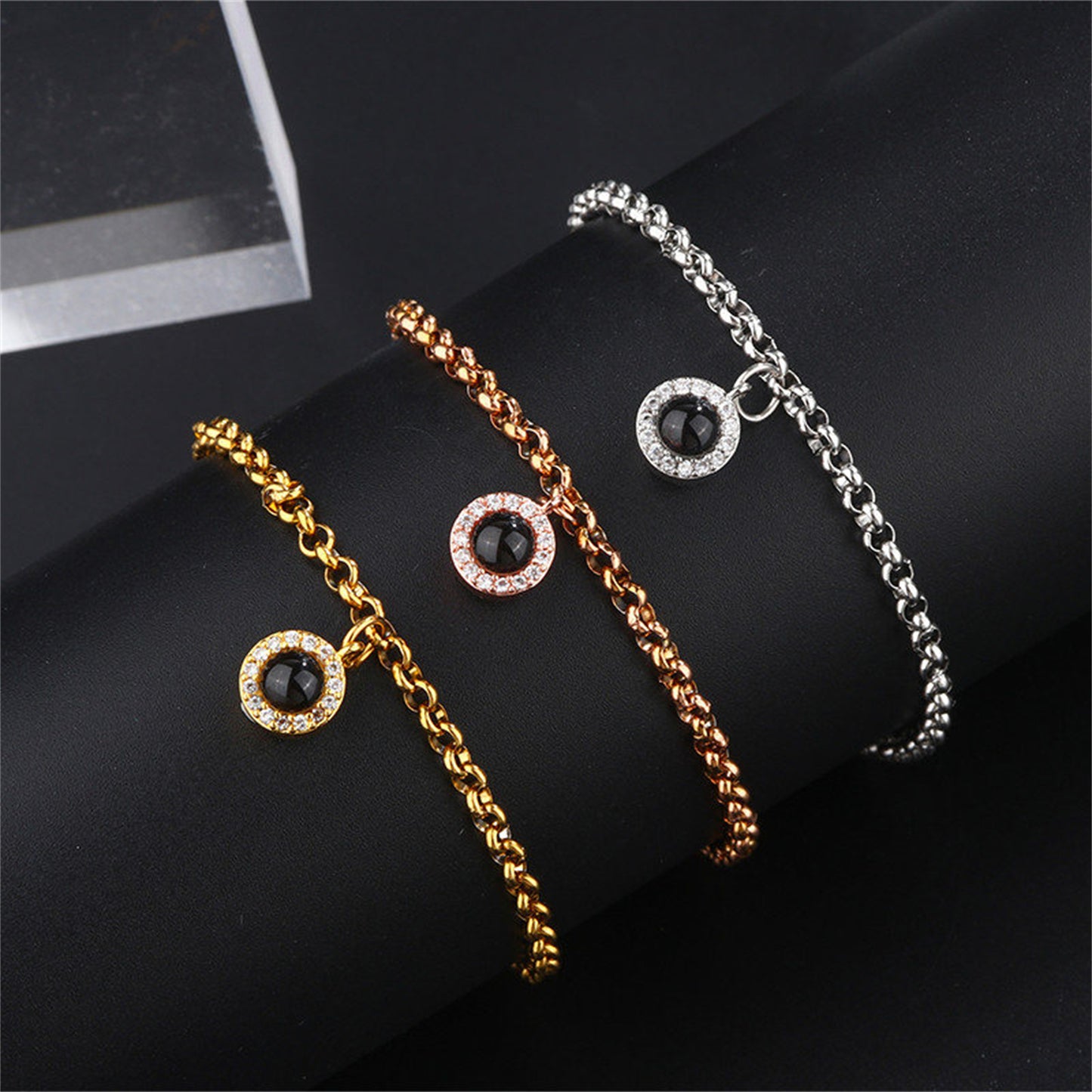 Fotoarmband - Diamantlänk