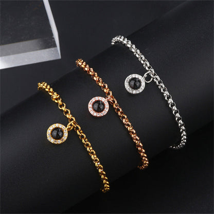 Fotoarmband - Diamantlänk