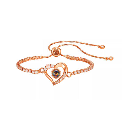 Fotoarmband - Hjärta &amp; Diamant